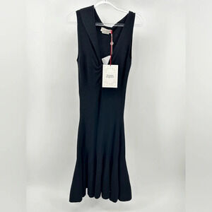 NWT ALEXANDER McQUEEN Fit Flare  Wool Dress Size M Sleeveless Asymmetric neck